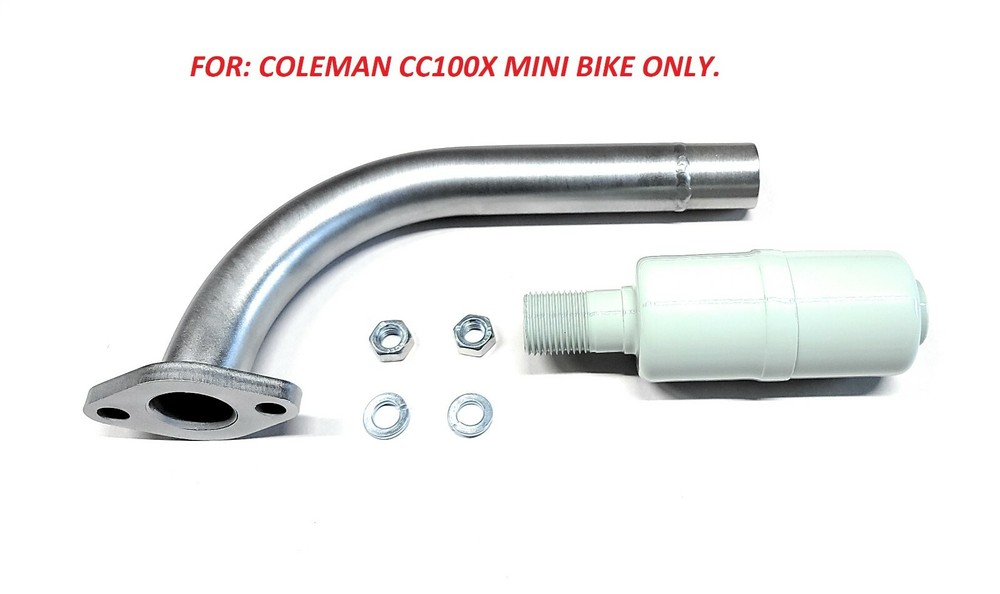 Exhaust With Muffler for: Coleman cc100x Mini bike.