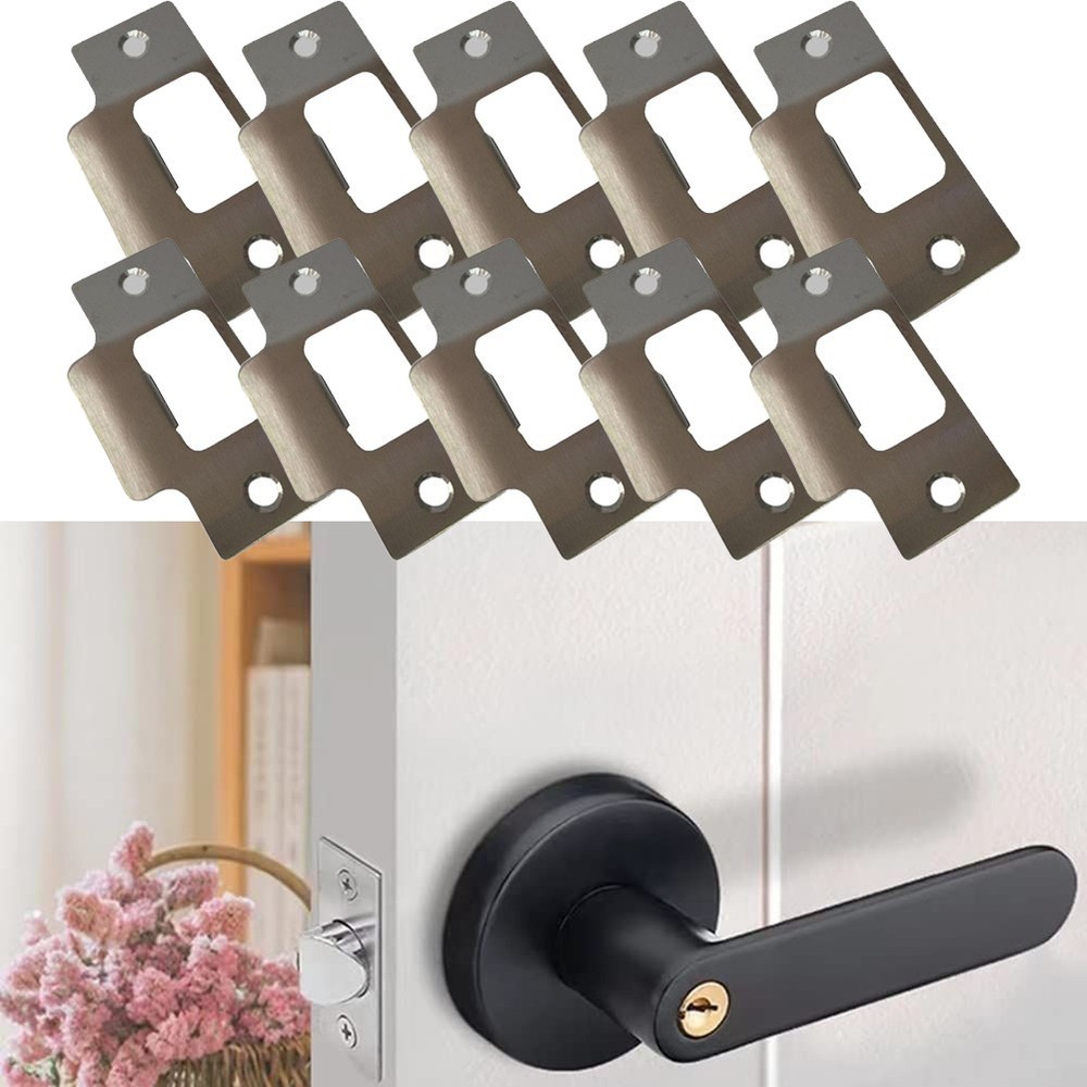 Brand New Steel Jamb Systems Striker Plate 5/10pcs Silver Stainless Steel