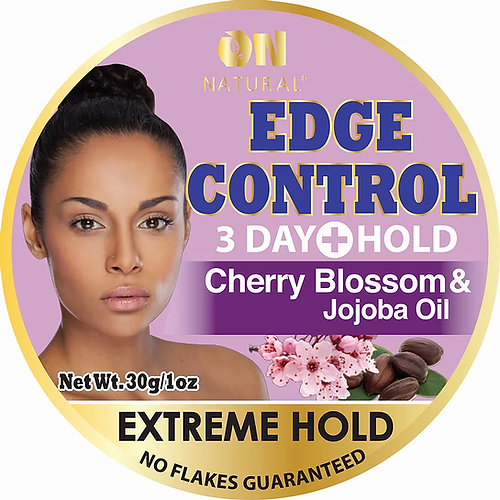 ON NATURAL Edge Control Extreme Hold Cherry Blossom and Jojoba Oil 1 oz.