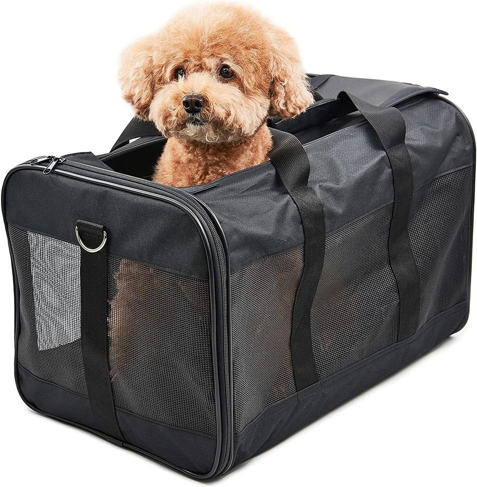 Pet Travel Carrier Soft Sided Portable Bag for Cats and Small Dogs, Collapsib...