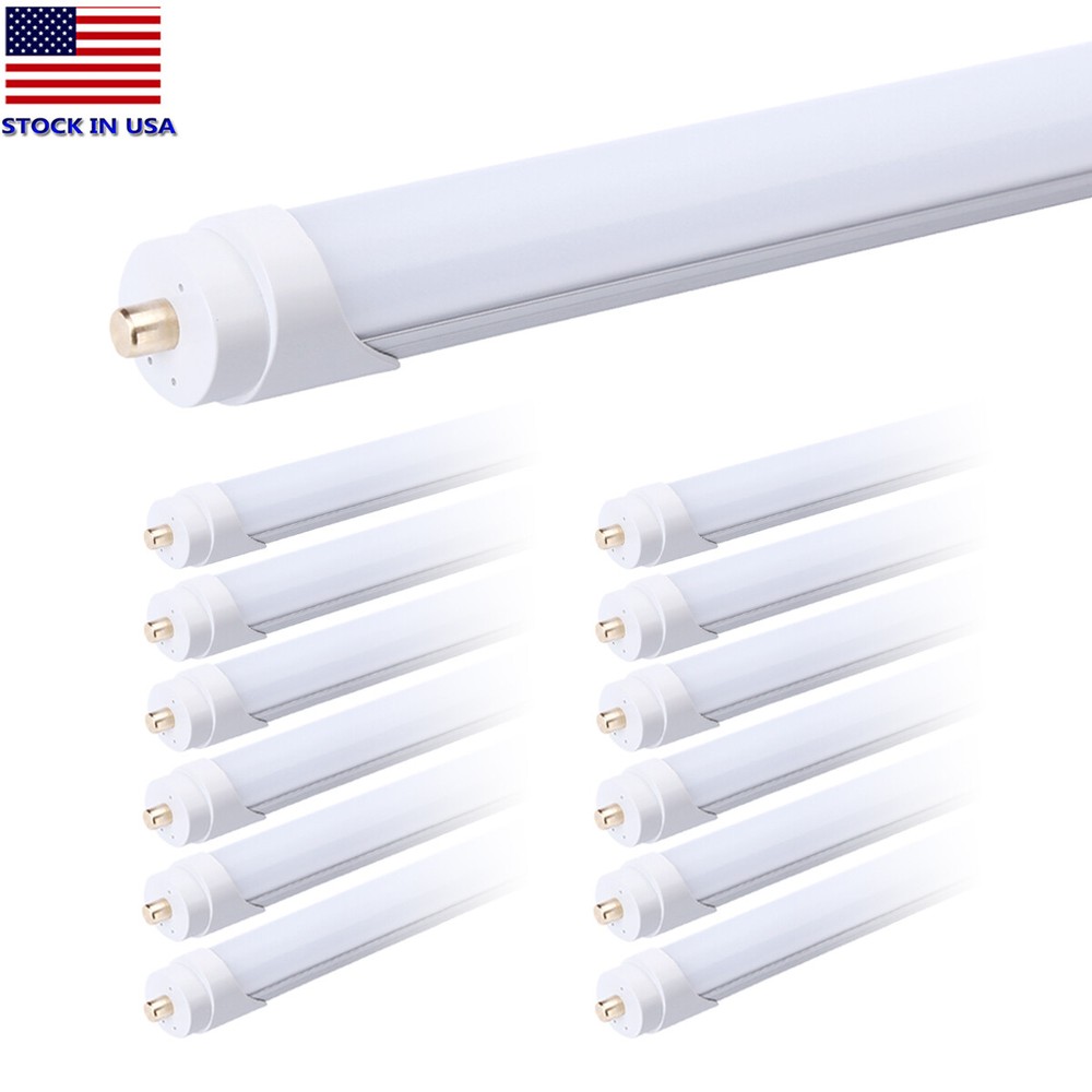 12-Pack 65W 8FT LED Tube Lights for T8 T12 Single Pin FA8 Fixtures  