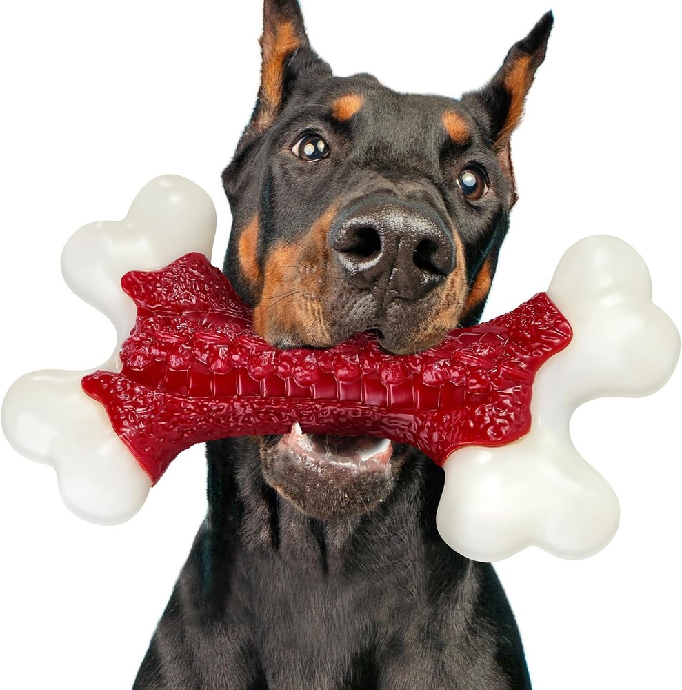 Durable Large Dog Toys for Aggressive Chewers Red 1-Pack