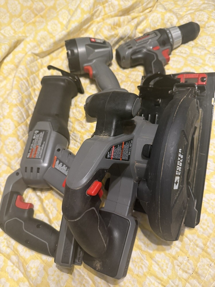 PORTER CABLE - 18V Cordless (4)Tool Set No Batteries Or Chargers New