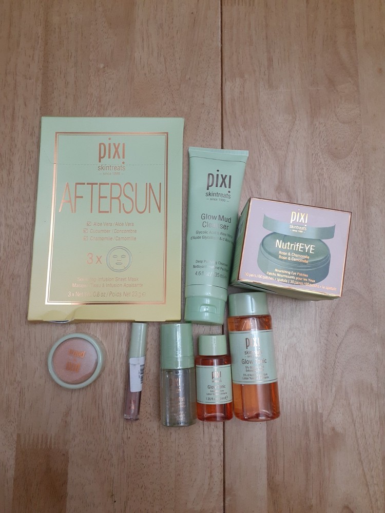 Pixi 8-Piece Skincare Set with Toners Masks Mist Mud Powder