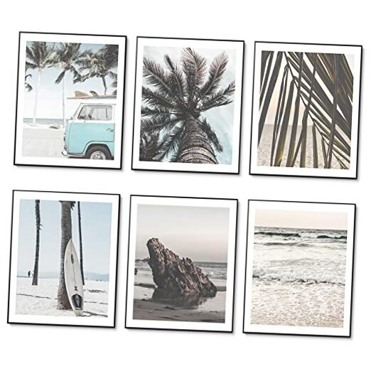 Admmixoo Beach Wall Art Prints Set of 6 Canvas Art 8