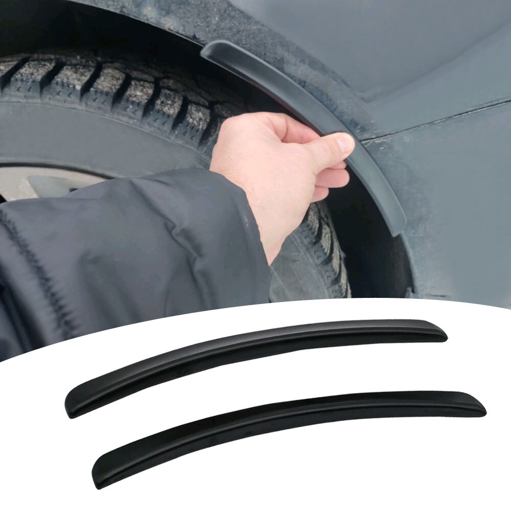 2PCS Black Car Parts Fender Vents Flare Arch Sticker Protector Strip Accessories