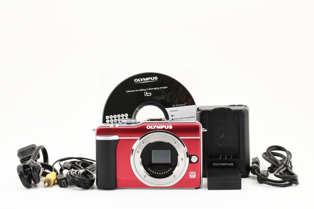 OLYMPUS PEN E-PL1 12.3MP Digital Camera Body Only Red [READ] from Japan #C496