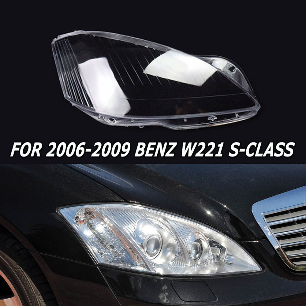 Fits 2006-2009 Benz W221 S-Class Headlight Lens Cover Replacement Clear Right
