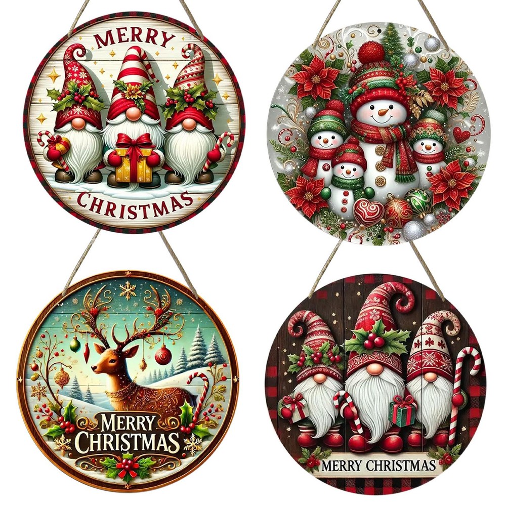 Wooden Christmas Tree Decorations Outdoor Wall Window Decor Wood Sign