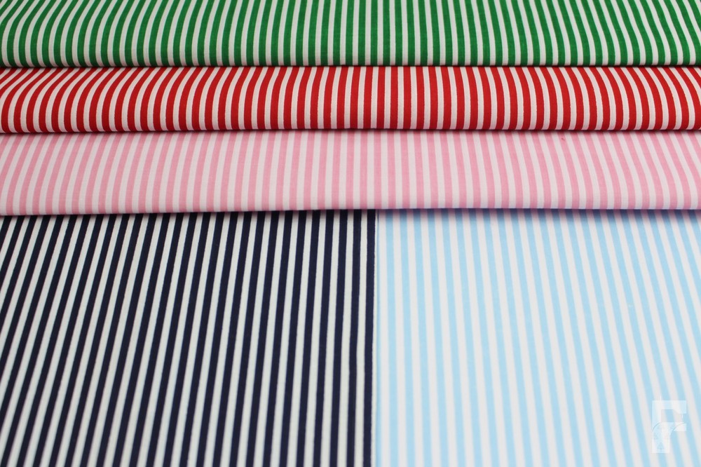 3mm Striped Color on White Poly Cotton Fabric – SPRING SALE