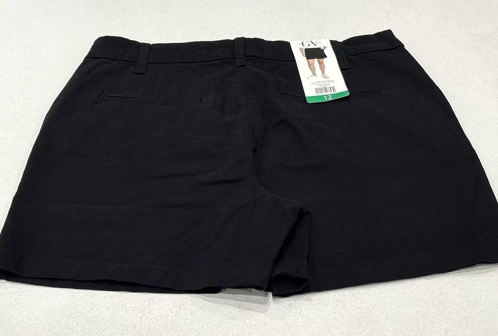 Gloria Vanderbilt Women's Chino Shorts, Black, Size 12