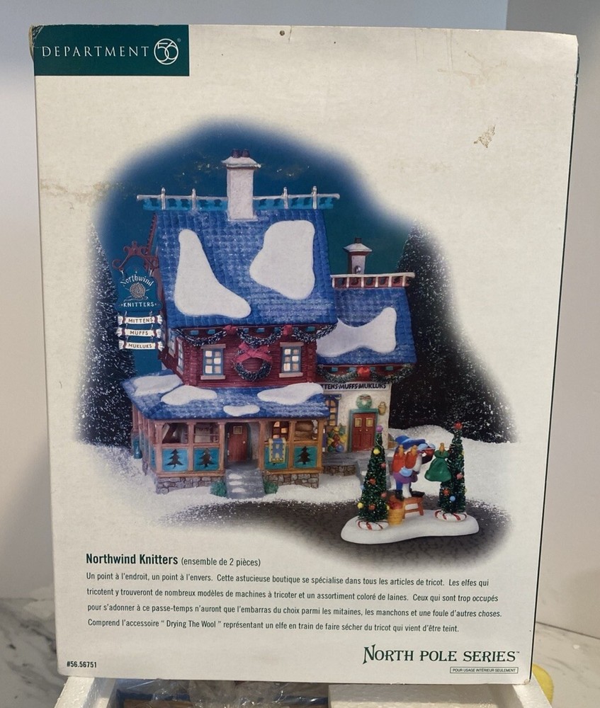 Dept 56 North Pole Series Northwind Knitters Retired Christmas Village 56751 New