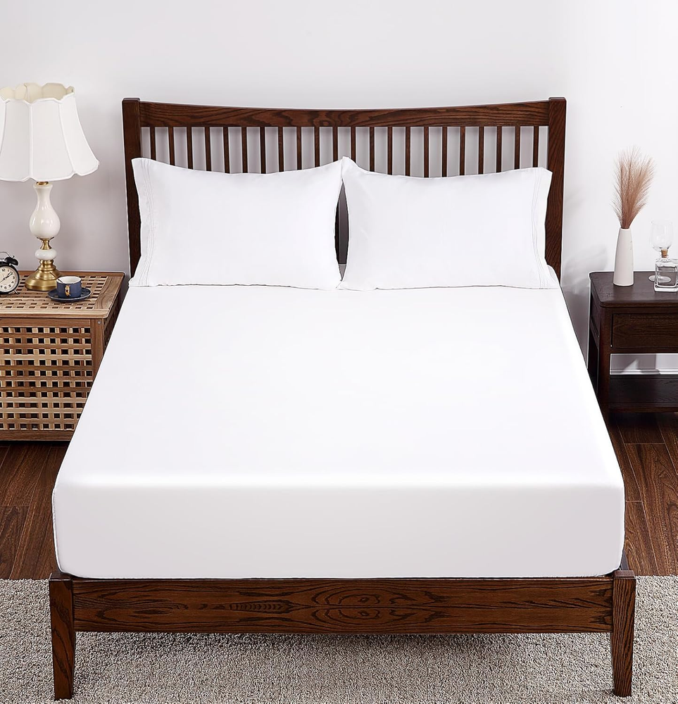 Bamboo Cooling Queen Fitted Sheet 100% Soft Breathable