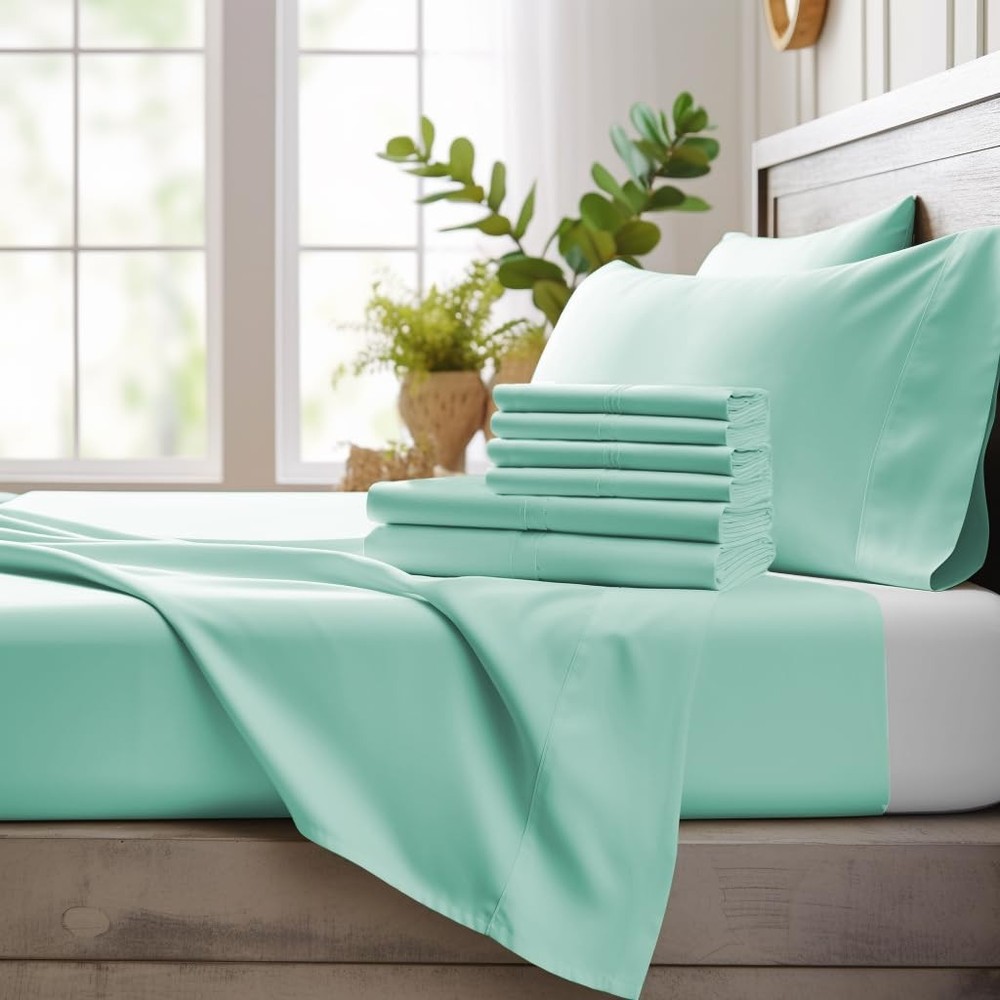 6-Piece King Bamboo Viscose Sheet Set – Soft, Breathable & Cooling