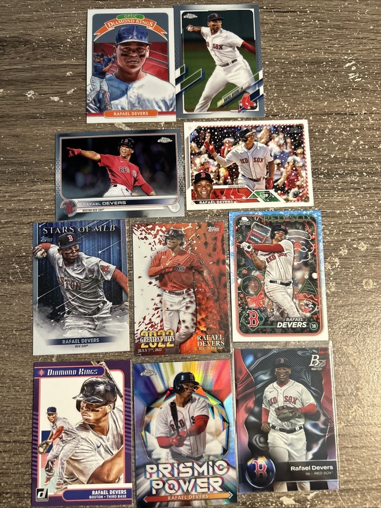Rafael Devers Lot Of Boston Red Sox Baseball Cards