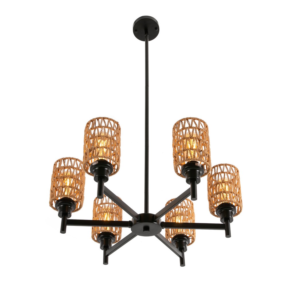 Modern 6-Head Dimmable Chandelier Pendant Lighting for Ceiling