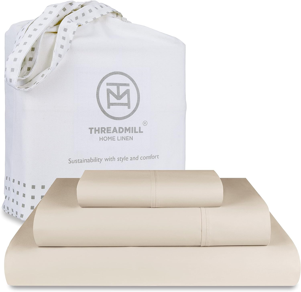 Luxury 800 Thread Count 100% Cotton Sheets - Sateen Weave Twin XL Bed-Sheets, Be
