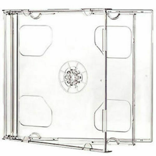 10.4mm Double Clear CD DVD Jewel Case with Clear Tray Hold 2 Discs - 10 pieces