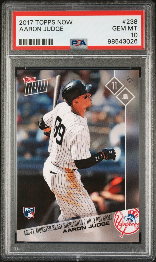 PSA 10 - 2017 Topps Now AARON JUDGE #238 Yankees (QTY AVAIL)