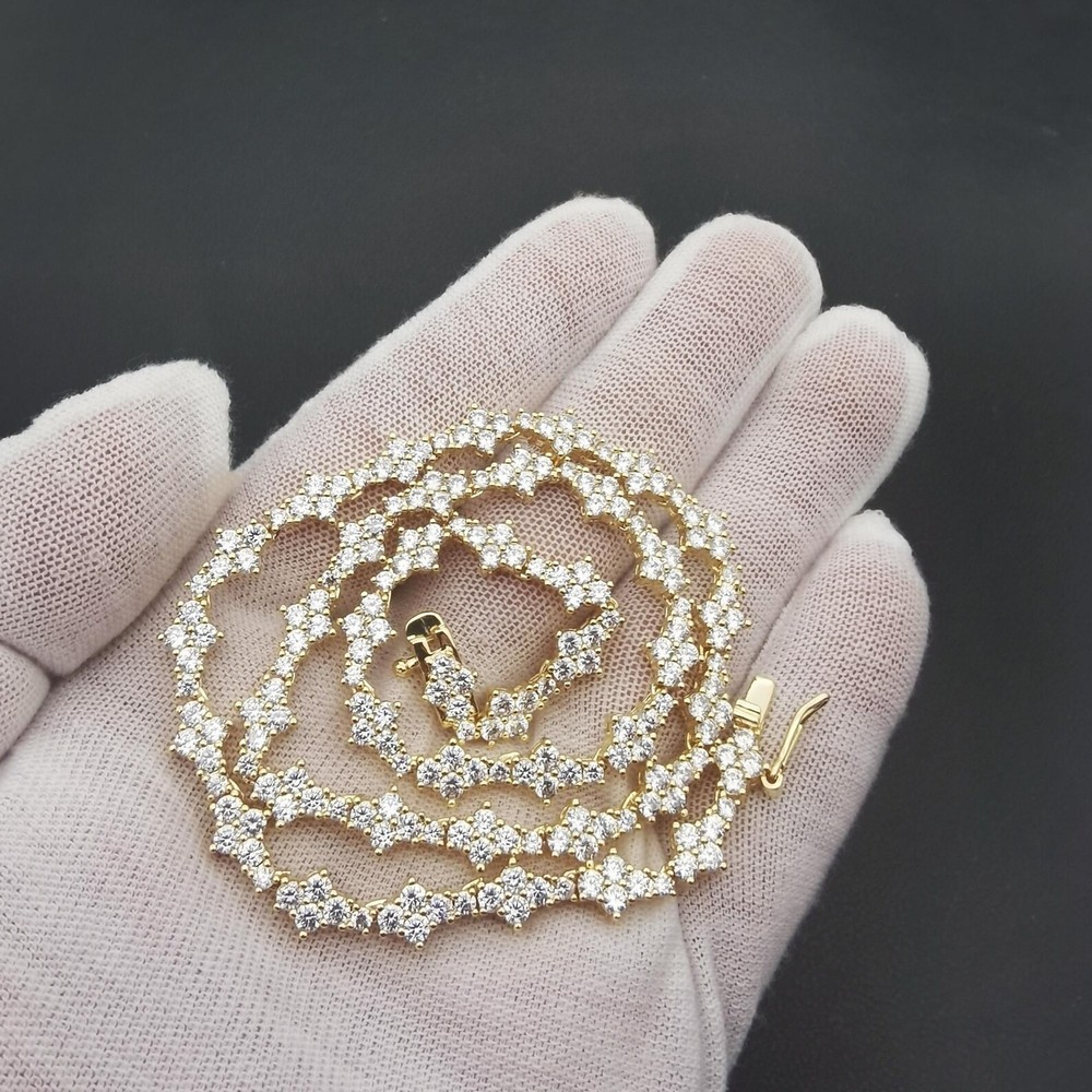 Unique Style Necklace For Gift Bridal 9CT 14K Yellow Gold Lab Grown/CVD Diamond