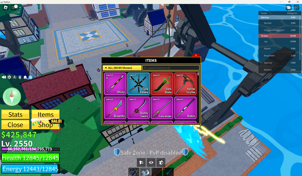 STACKED Roblox Blox Fruits Account Level 2550 with Maxed Phoenix Fruit