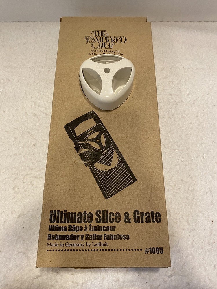Pampered Chef Ultimate Slicer Grater Mandoline with Food Holder #1085