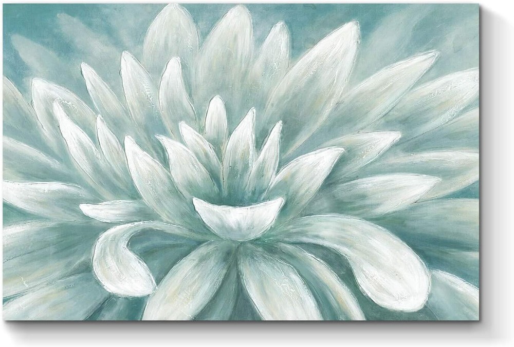 Abstract Floral Wall Art Hand-Painted Blossom Painting Floral Decor