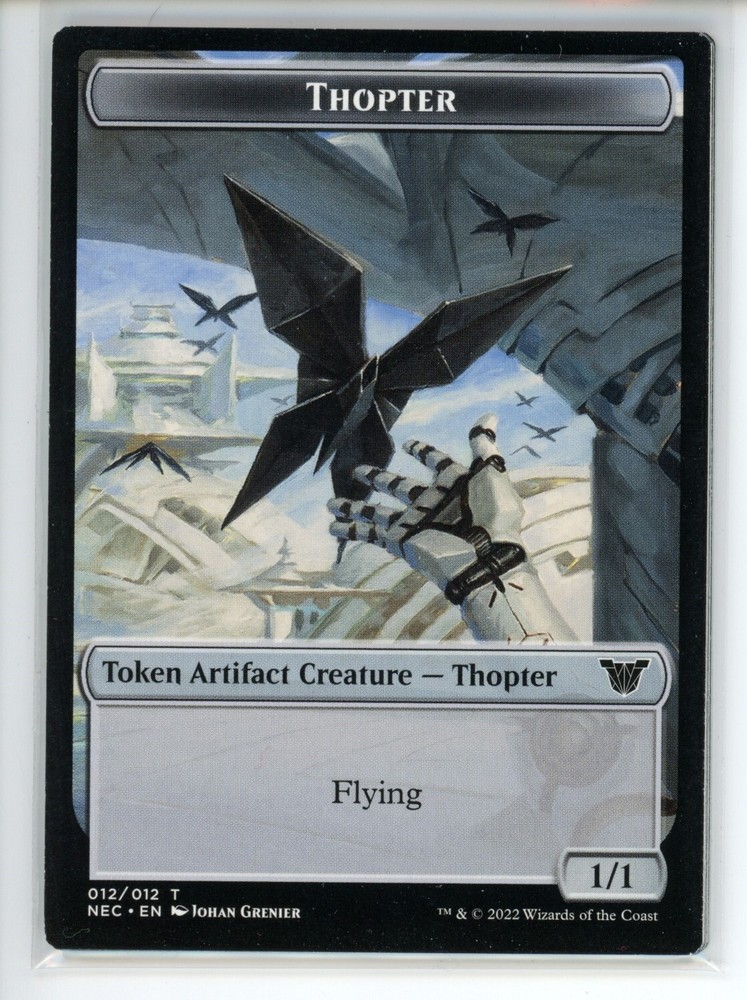 THOPTER // SPIRIT DOUBLE-SIDED TOKE Neon Dynasty Commander #12//2 NEC(NM+)(MTG)