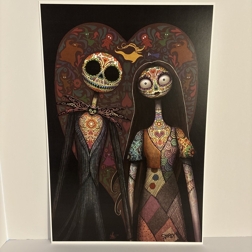 Nathan Szerdy SIGNED Nightmare Before Christmas Art Print Disney Tim Burton Jack