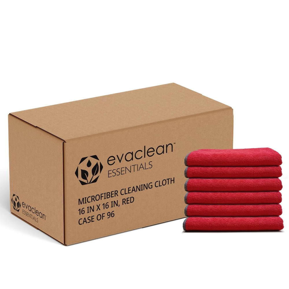 Premium Microfiber Cleaning Cloth 16x16 Reusable Washable Lint-Free