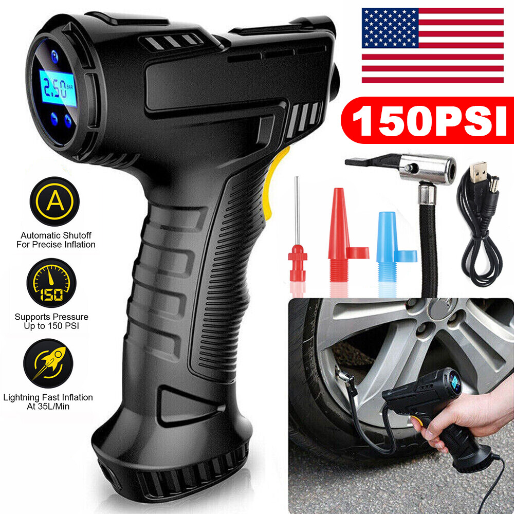 Car Air Tire Pump Inflator Compressor LED Digital Electric Portable 150PSI 12V