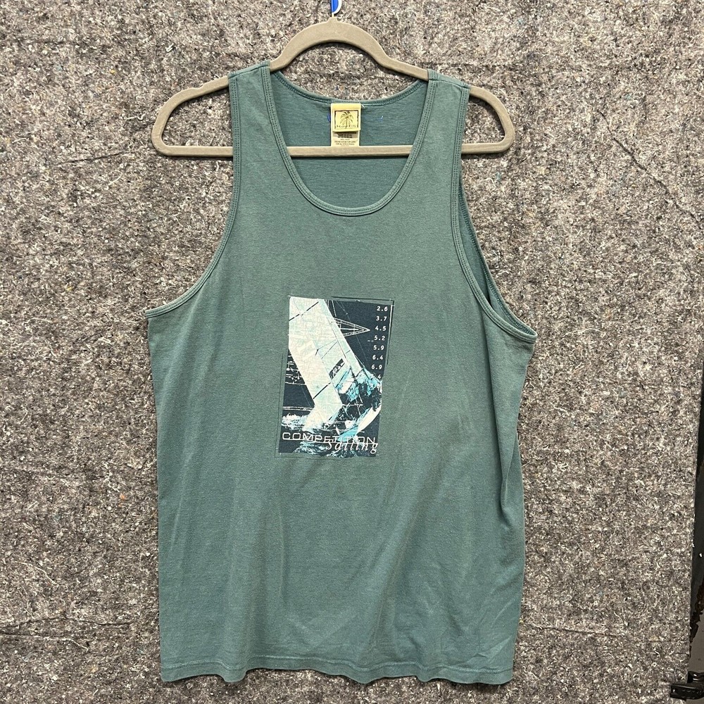 VTG Morro Bay Tank Top Men Blue M Sleeveless Casual Lightweight Summer USA