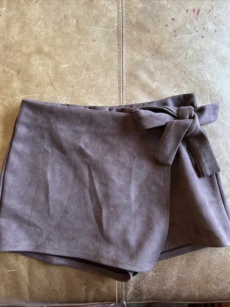 Haute Monde Skort Womens SMALL  Stretch Knit Tie Waist