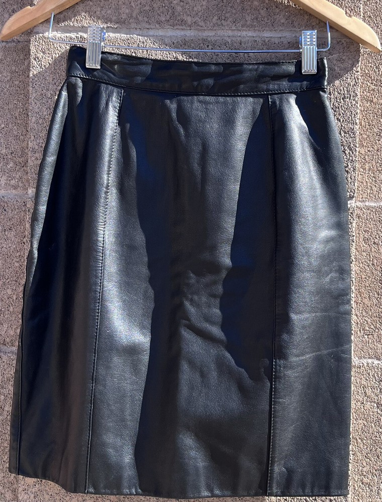 Full Zip Leather Mini Skirt by Magia Coloni – Stylish & Edgy-image