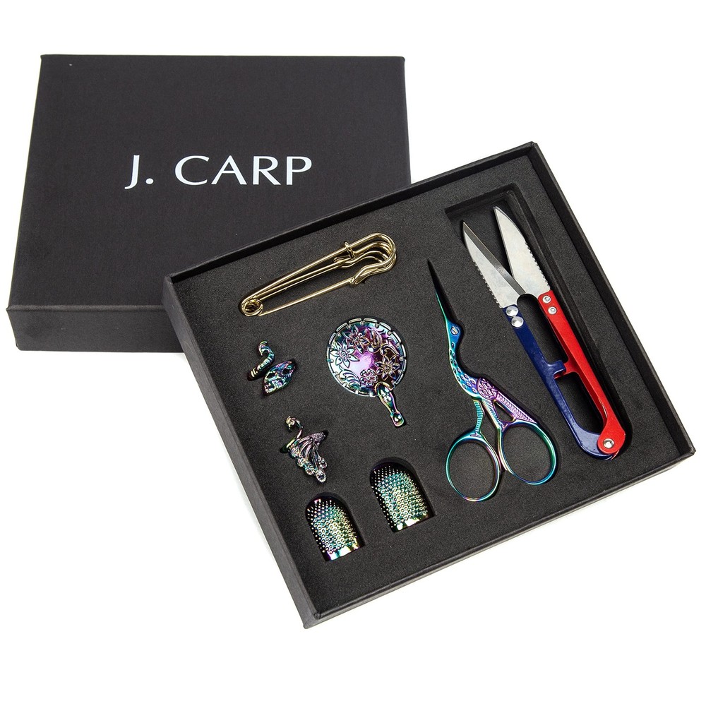 11 in 1 Embroidery Scissors Kit Portable Sewing Tool Set with Case Supplies