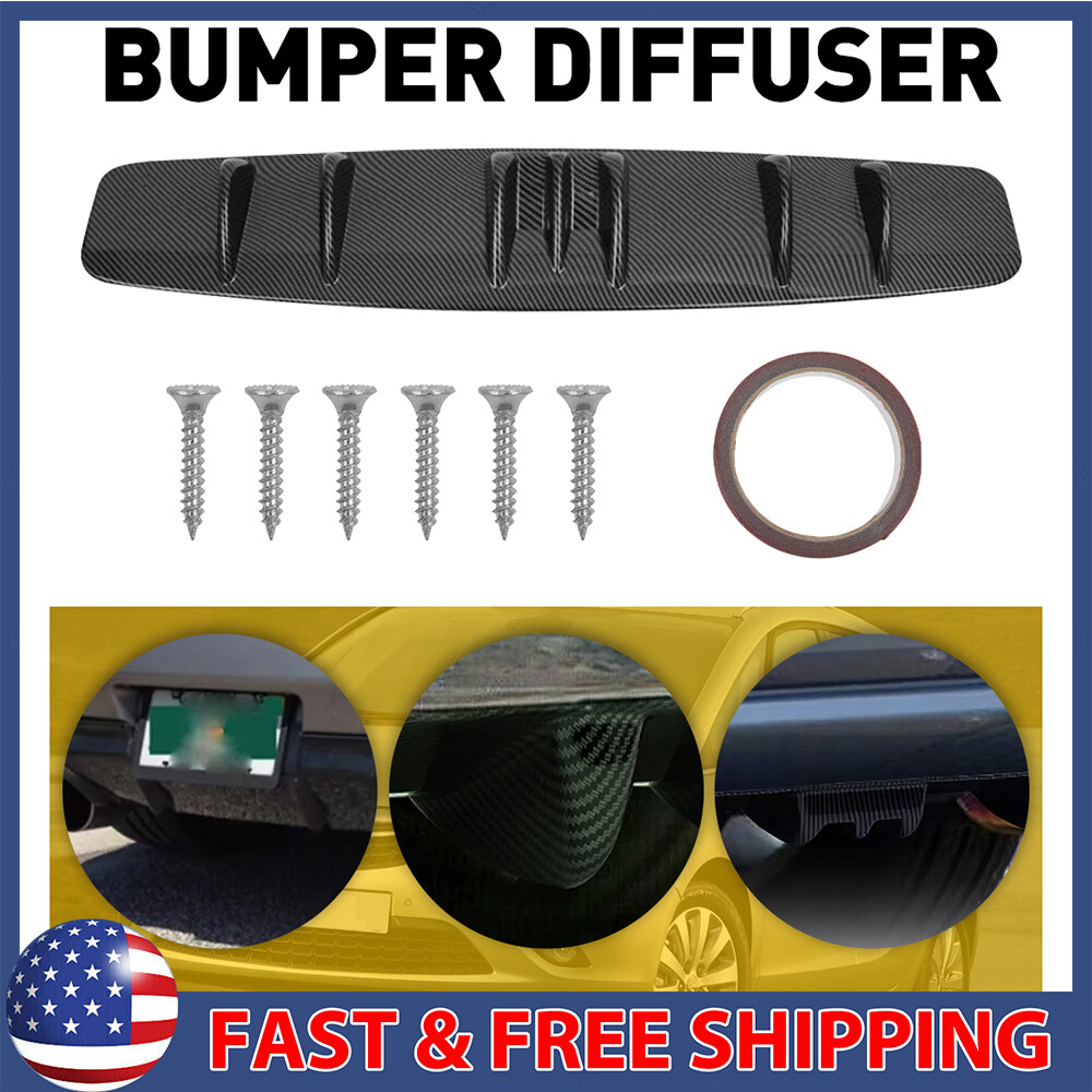 Mercedes C250 C300 Rear Bumper Lip Spoiler Valance Diffuser in Carbon