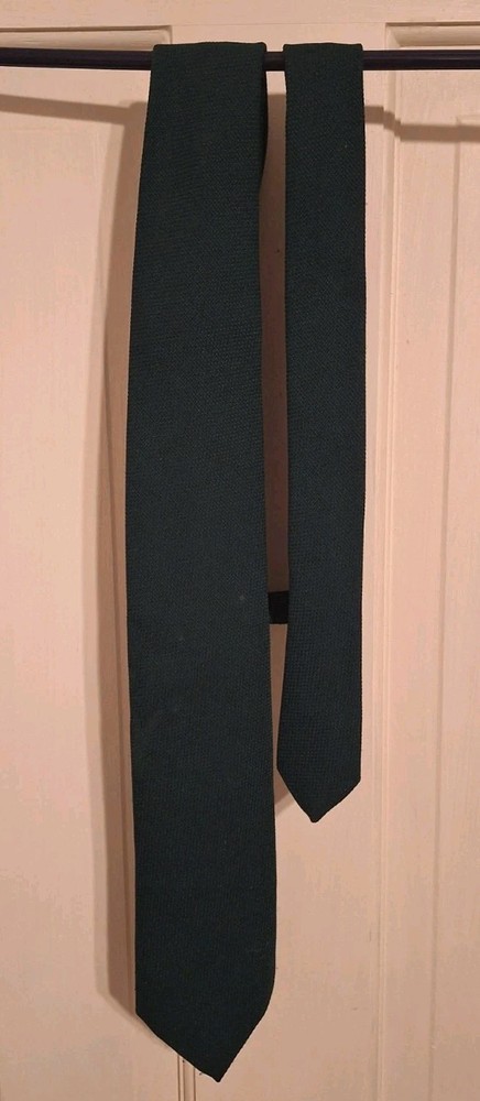 Borant Solid Green Mens Neck Tie Good Condition Textured