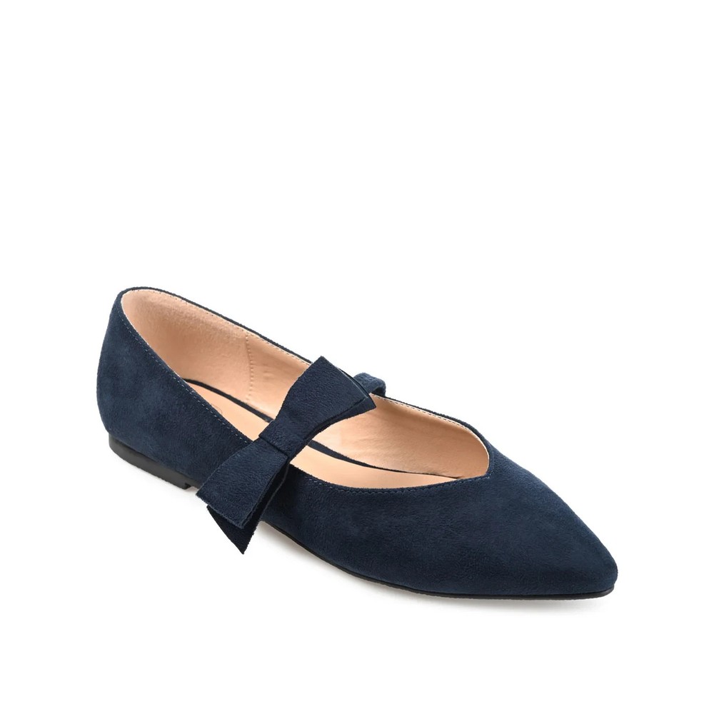 Journee Collection Aizlynn Mary Jane Flat Navy 6 New $80