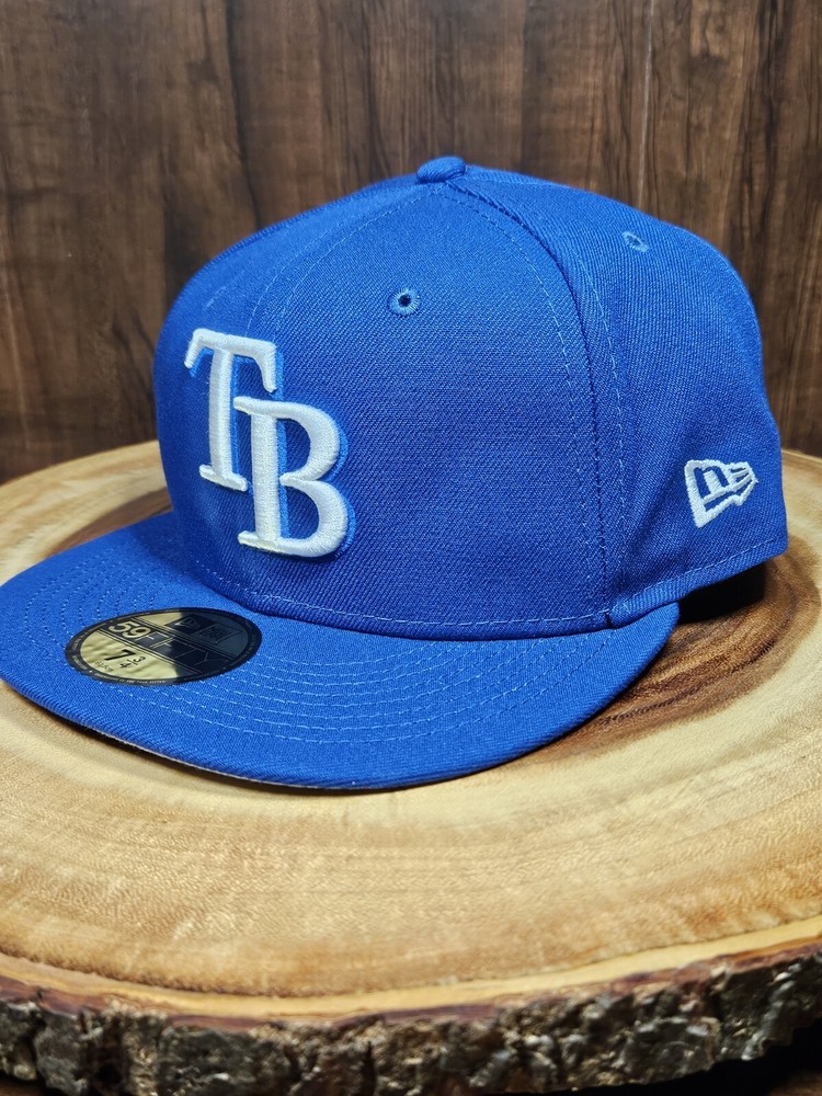 Tampa Bay Rays New Era 59Fifty Classic Blue Fitted MLB Baseball Cap 7 3/4 Size