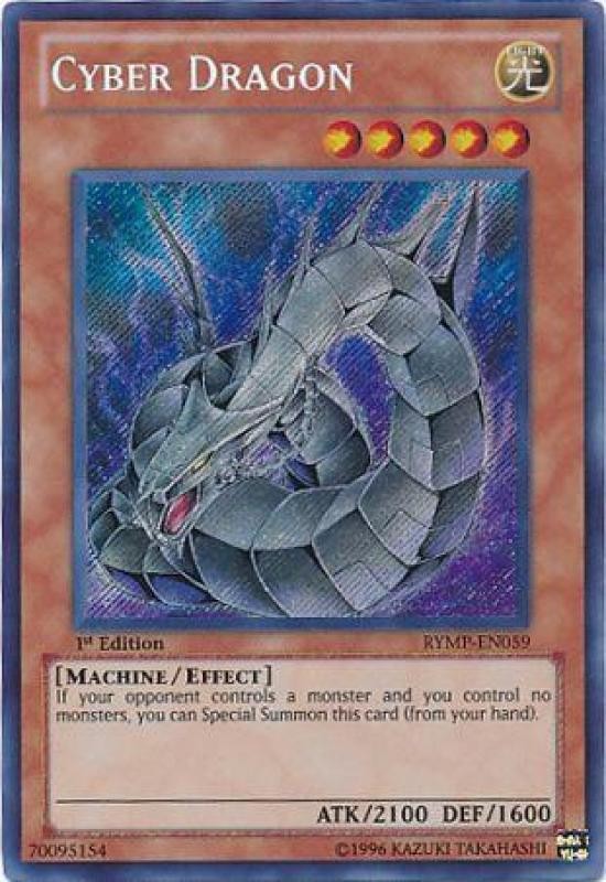 Cyber Dragon RYMP-EN059 Secret Rare 1st Edition Light Play-image