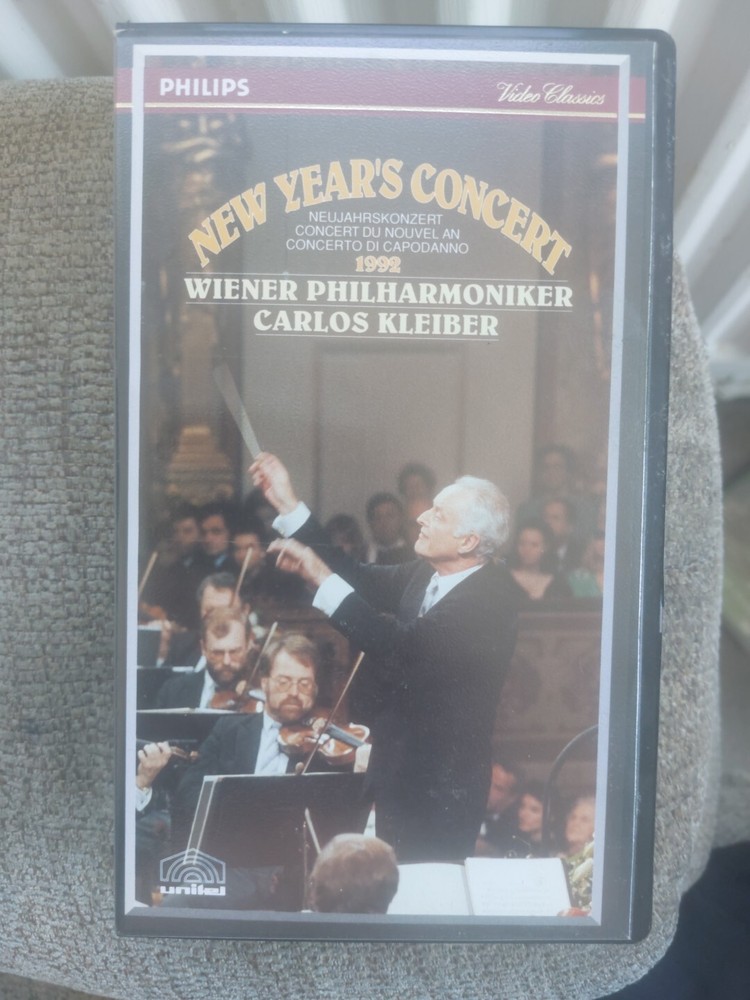 New Years Concert Wiener Philharmoniker Carlos Kleiber  VHS Video Tape-image
