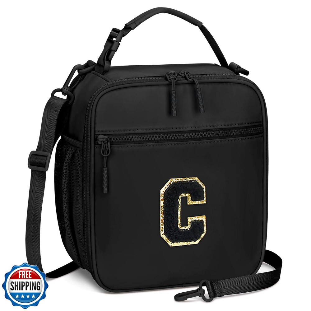 CLOUDWINGS Insulated Lunch Bag for Kids – Cool Back to School Gift with Initials  