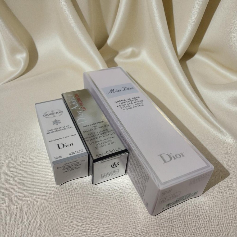 Christian Dior Miss Dior Hand Cream 50ml & Lip Glow Oil Coral