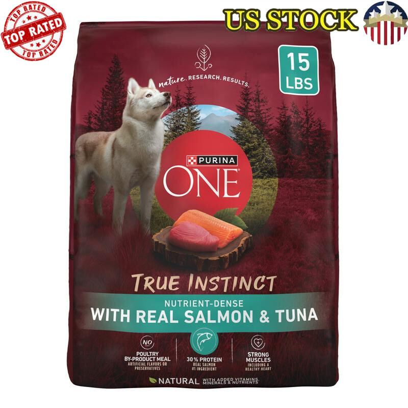 High Protein Dry Dog Food with Salmon Tuna 15lb for Joint Health