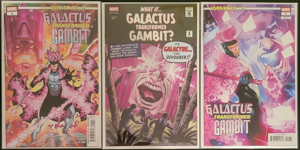 What If Galactus Transformed Gambit 1 Lot of 3 NM Standard Covers
