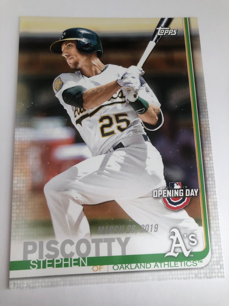 2019 Topps Opening Day Jumbo 5x7 Stephen Piscotty A's #194 01/49 Rare Limited Edition