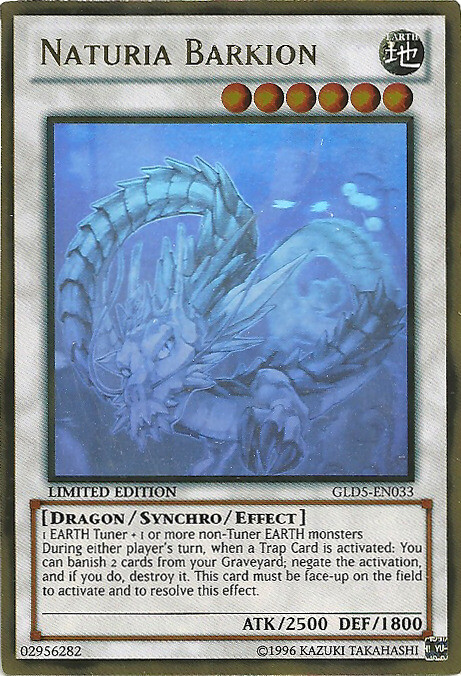 Naturia Barkion GLD5-EN033 Ghost Gold Hybrid Rare Limited Edition Mint Condition