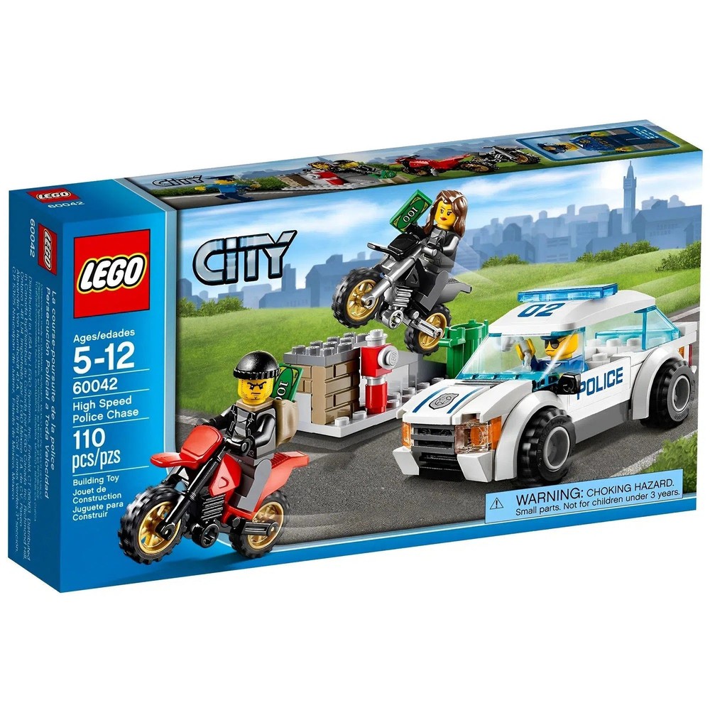 LEGO City High Speed Police Chase Building Set with Toy Car 60042