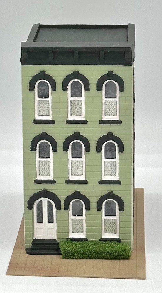 DPM Woodland Scenics HO Scale  Custom Painted 3-Story Town House  Building