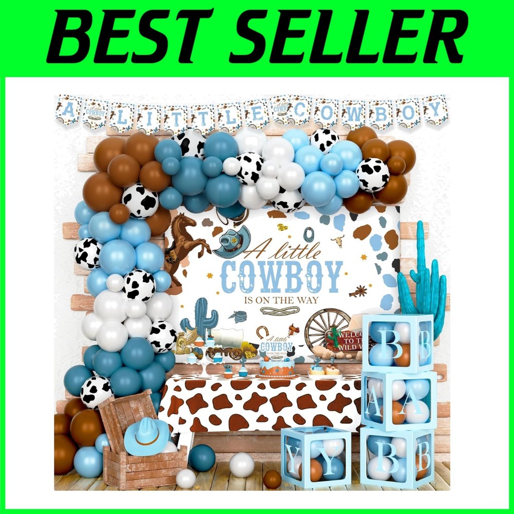 A Little Cowboy is On The Way - Rustic Baby Shower Decorations for Your Hero